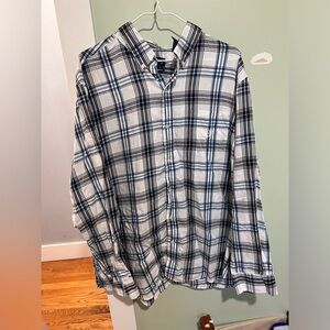 Chaps Black and Blue Plaid Shirt